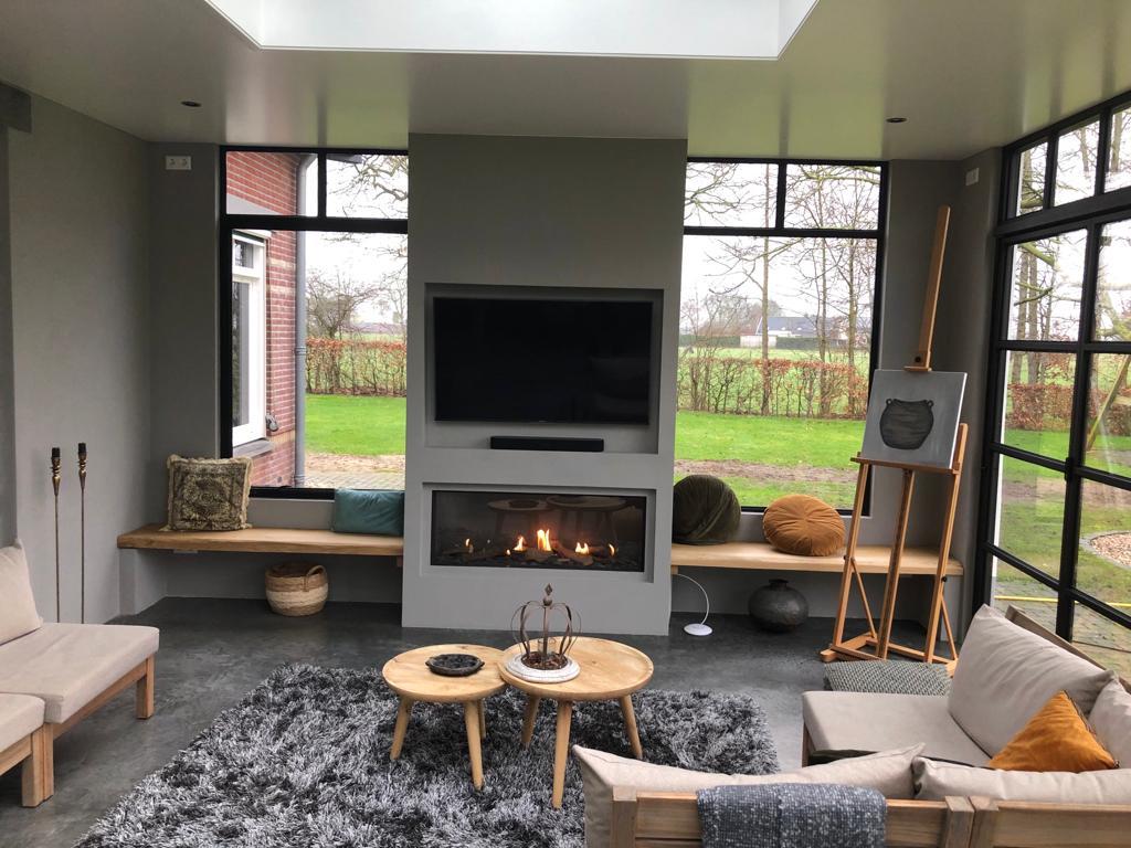 Woonkamer met open haard, Woonkamer